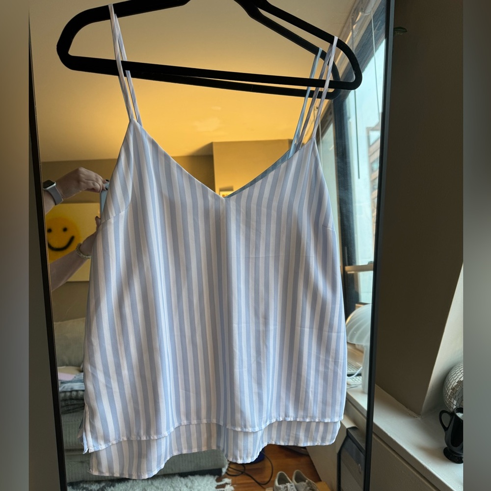 Striped Layered Tank Top Blouse